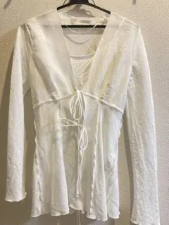 未使用品★ZARAリボン付きブラウスZW COLLECTION