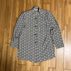 SAKIZO 幾何学模様 長袖シャツ