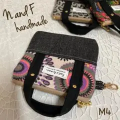 ミニミニトート型ポーチ☆ハンドメイド☆デニムリメイク