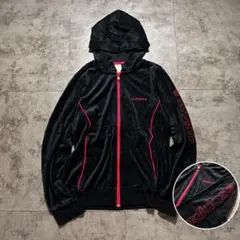 Archive adidas Black Velour Zip パーカー Y2K