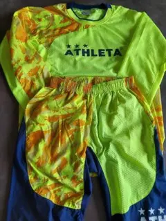 ATHLETA ピステ上下 蛍光イエロー迷彩160