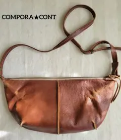 COMPORA★CONT ブラウン リアルレザー ショルダーバッグ