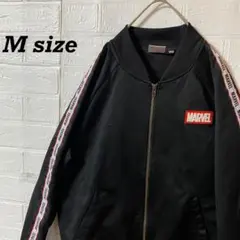 marvel マーベル ロゴ刺繍 バックプリント ブルゾン - メルカリ