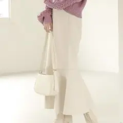 【美品】Heather ヘザー ホワイト フレアスカート マーメイドスカート