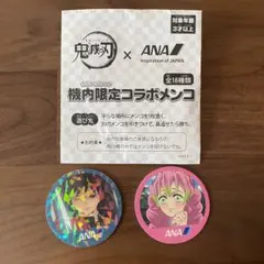 鬼滅の刃　メンコ　ANA 機内限定コラボメンコ　冨岡義勇　甘露寺蜜璃