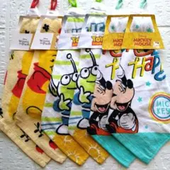 トイストーリー ミッキーマウス ぷーさん ループタオル6枚