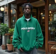 ポロスポーツ　ハーフジッブスウェット　POLO SPORT　XL