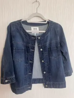ikka ノーカラーデニムジャケット