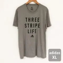 adidas アディダス THREE STRIPE LIFE Tシャツ XL