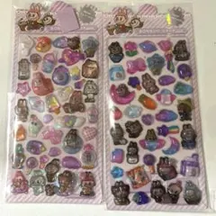 ボンボンドロップシール 2枚 立体ぷくぷく