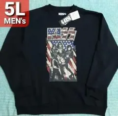 【KISS】ヴィンテージ風 スウェット トレーナー■5L■ 星条旗 キス キッス