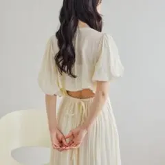 Heather バックシャンカシュクールワンピース