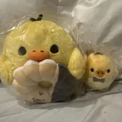 【新品】ドーナツまくまくぬいぐるみ（リラックマ×ミスタードーナツ　キイロイトリ