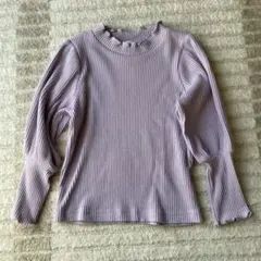 après les ラベンダー リブニットトップス