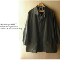 90's BALLY イタリア製 上質 ステンカラーコート ミドル丈