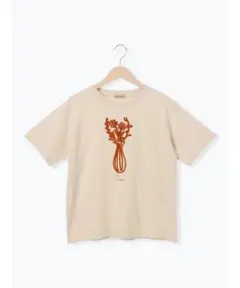 花瓶柄コード刺繍Tシャツ