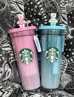 完売 スターバックス ライトピンク ダークピンク ベアリスタ ガラス 