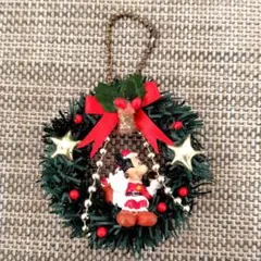 ディズニー ミッキーのオーナメント ミニXmasリース、 お洒落アイテムとしても