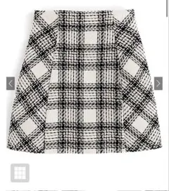 インパン裏地付きチェック柄ツイードミニスカート[ta088]