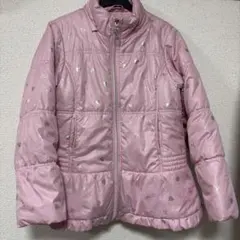 値下げ！ピンク 中綿コート ハート模様 140cm リオグループHD