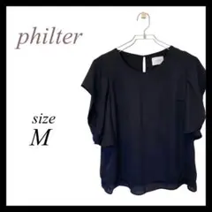 トップス ブラウス シャツ レディース ブラック M フィルター