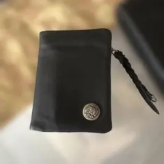 ミドル メンズ 財布 二つ折り財布 本革 牛革 クロムレザー バイカー