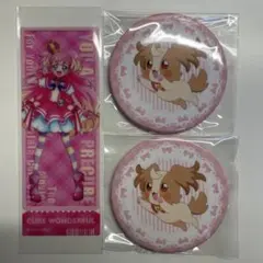わんだふるぷりきゅあ! キュアワンダフル こむぎ 缶バッジ クリアしおり