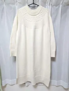 【5月末までの出品】ロペピクニック ニットワンピース ホワイト 38