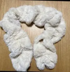 フェイクファー マフラー スヌード 白