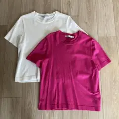 ZARA 半袖ニットトップス 2色セット