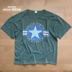 【放出品】 90’s-00’s JERZEES ミリタリーTシャツ US規格