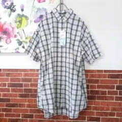 クロッシー しまむら 大きいLL 接触冷感 チェック柄 シャツワンピース 新品