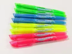 フリクションライト　こすると消える蛍光ペン　４色　8本