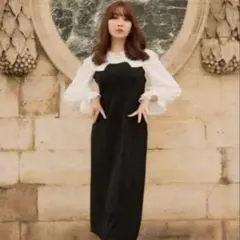 Herlipto Galerie Pearl Collar Dress