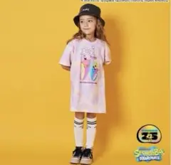 X-girl Stages スポンジボブ　ワンピース　ピンク 130 新品