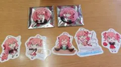 ホロライブ スシロー さくらみこ コラボ 缶バッチ2種 ピック5種