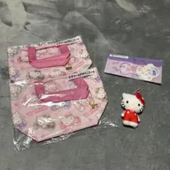 ハローキティ ぬいぐるみ チャーム付きミニトート ステッカーセット