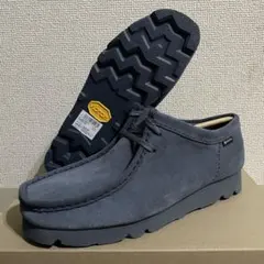 新品 クラークス ワラビー ゴアテックス ブルー グレー スエード