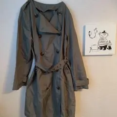 トレンチコート風レインコート　ベルト、バック付き
