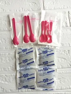 サーティワンアイスクリーム　スプーン 7本 　使い捨てスプーン　保冷剤のサムネイル