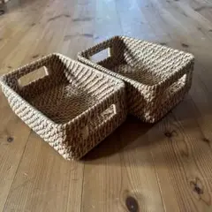無印良品　ラタンボックス　２個