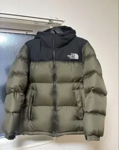 ザ・ノース・フェイス ヌプシフーディーダウンジャケット　カーキ色　（即決OK）
