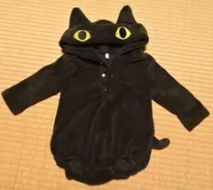 冬服　黒猫　着ぐるみ　ロンパース　80サイズ