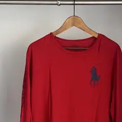 POLO ポロ ラルフ・ローレン　ロングスリーブTシャツ　ワインレッド　Lサイズ