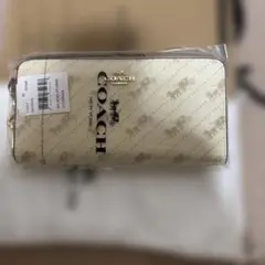 COACH】コーチ 長財布ストラップ付シグネチャー【新品未開封タグ付