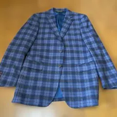 Paul Stuart テーラードジャケット チェック ブルー