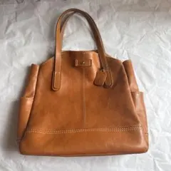 HERZ レザー トートバッグ キャメルのサムネイル