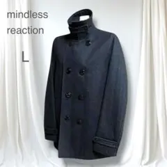 極美品✨セマンティックデザイン　上質　メンズ　ウール混ダブルPコート M 黒