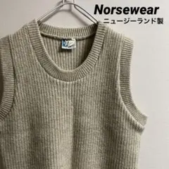 Norsewear 肉厚　ニットベスト　古着　生成り　ニュージーランド製