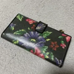 早い者勝ち✨中古 FEILER 花柄 長財布 ブラック
